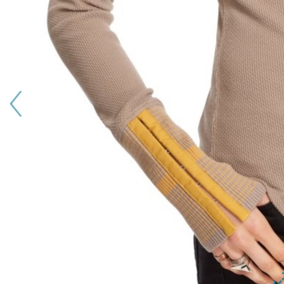 NWT Free People Mod Stripe Cuff Tee Size Medium - Picture 8 of 8